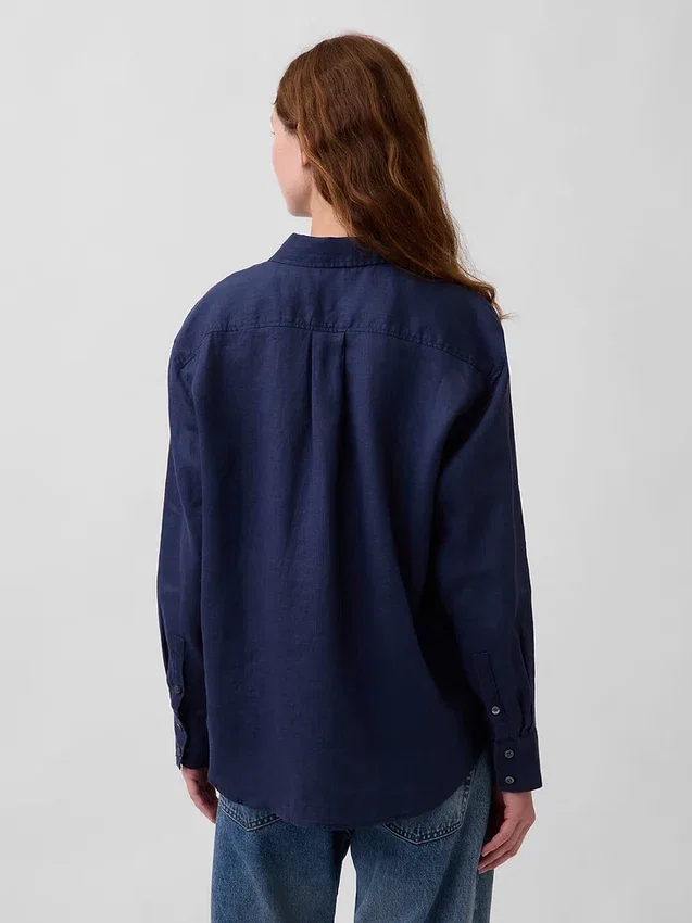 Oversized skjorte i 100 % lin