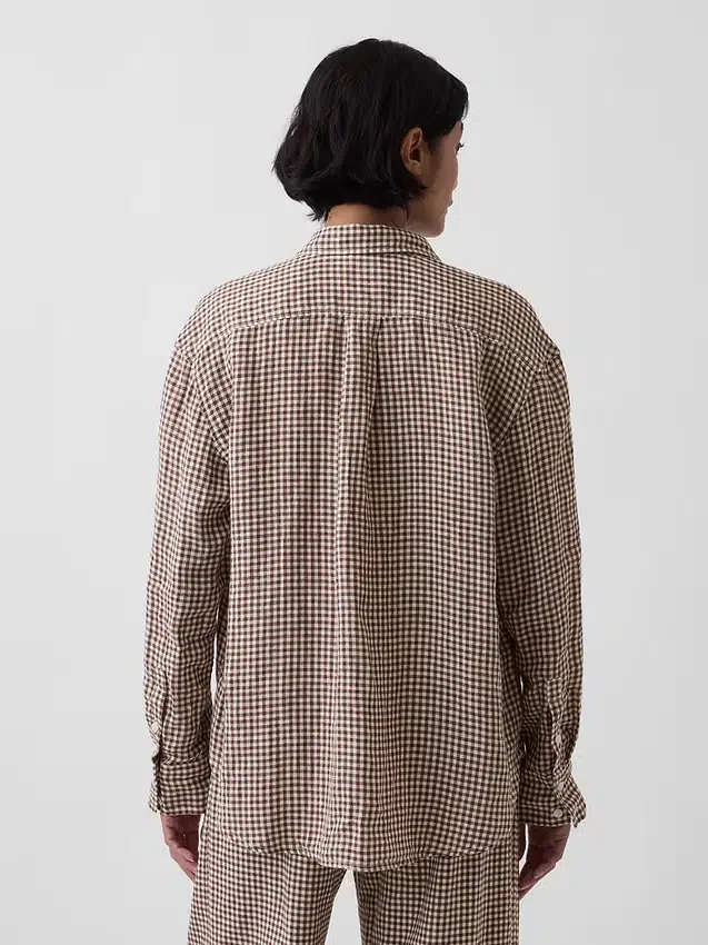 Oversized skjorte i 100 % lin