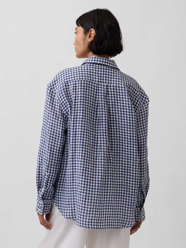 Oversized skjorte i 100 % lin