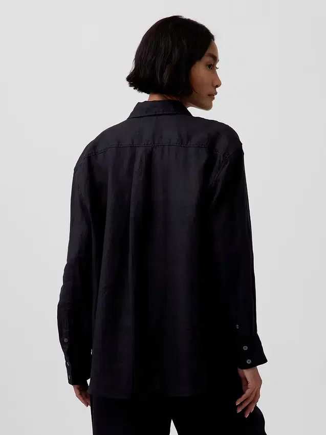 Oversized skjorte i 100 % lin