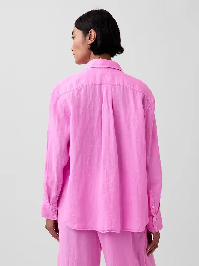 Oversized skjorte i 100 % lin