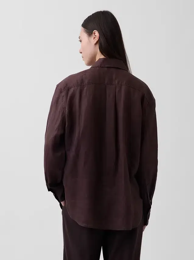 Oversized skjorte i 100 % lin