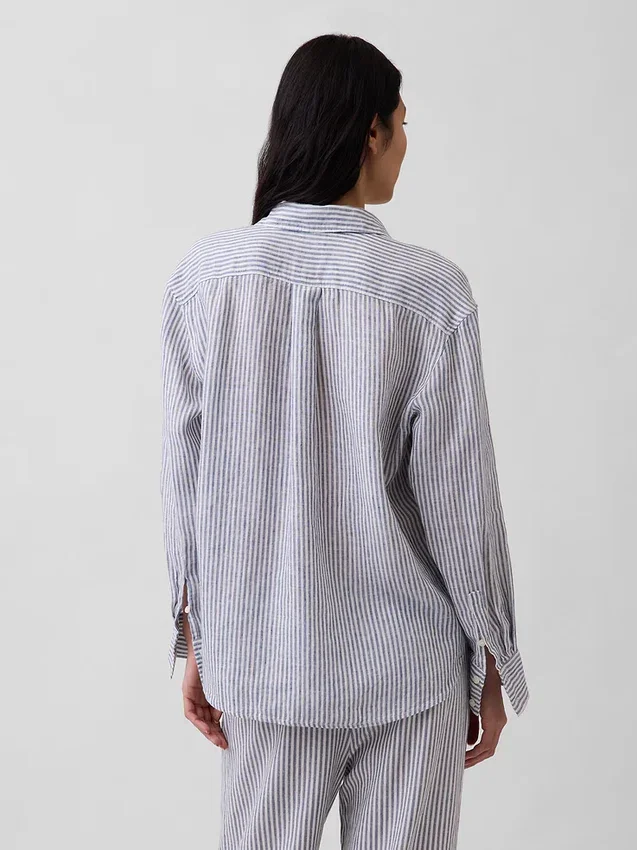 Oversized skjorte i 100 % lin