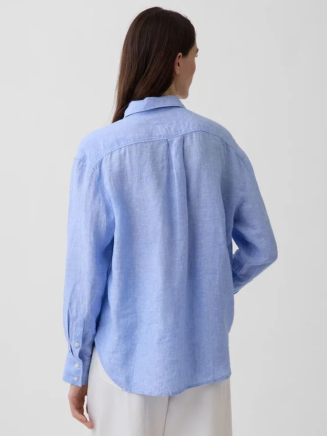 Oversized skjorte i 100 % lin