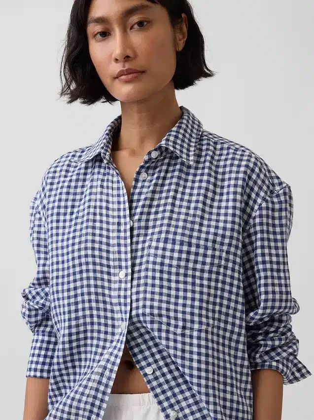 Oversized skjorte i 100 % lin