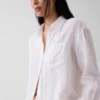 Oversized skjorte i 100 % lin
