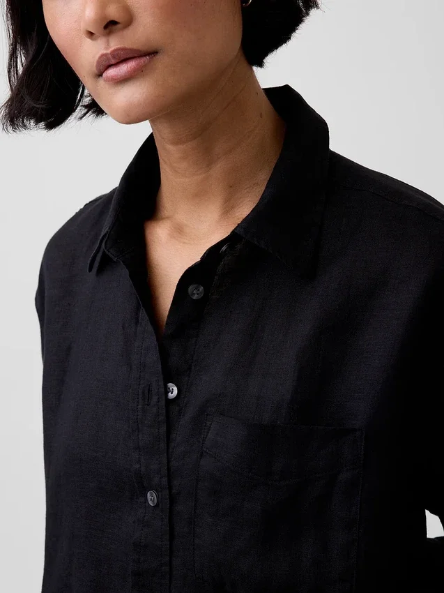 Oversized skjorte i 100 % lin
