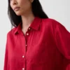 Oversized skjorte i 100 % lin