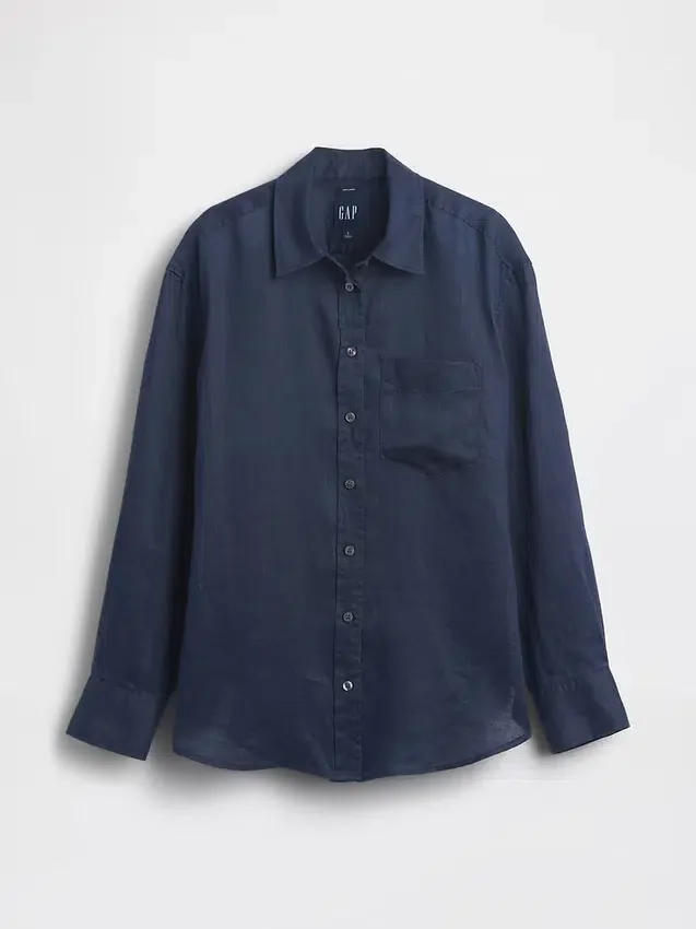 Oversized skjorte i 100 % lin