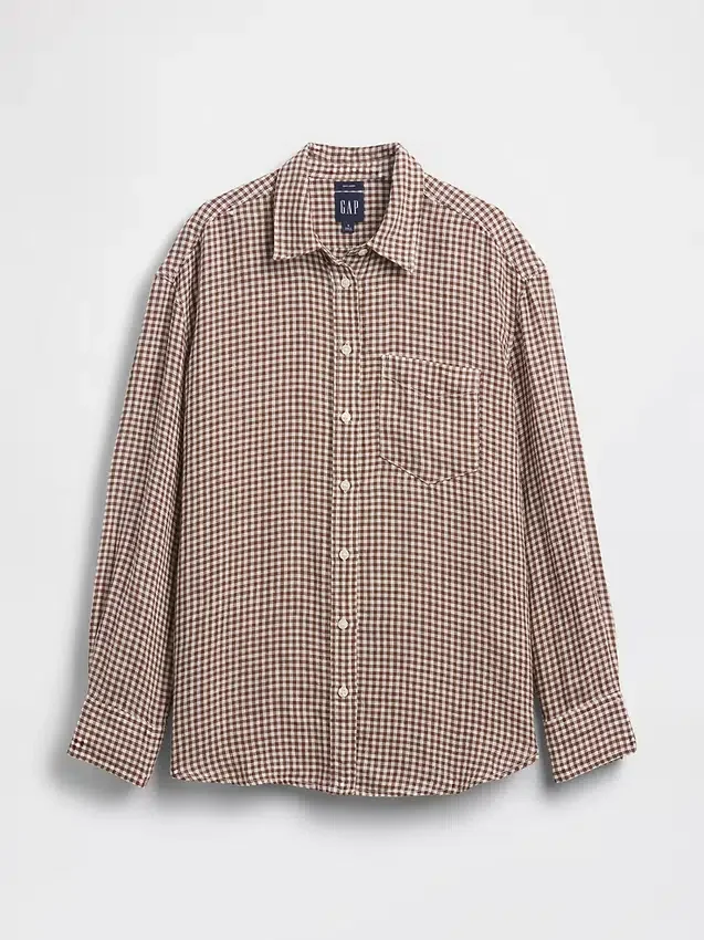 Oversized skjorte i 100 % lin