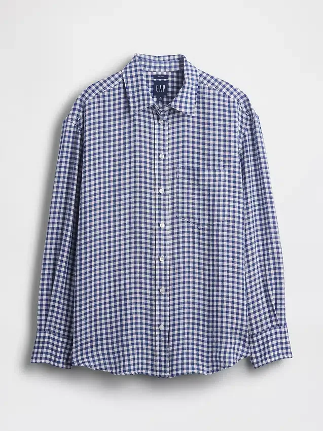 Oversized skjorte i 100 % lin