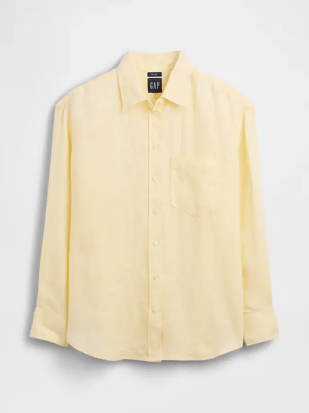Oversized skjorte i 100 % lin