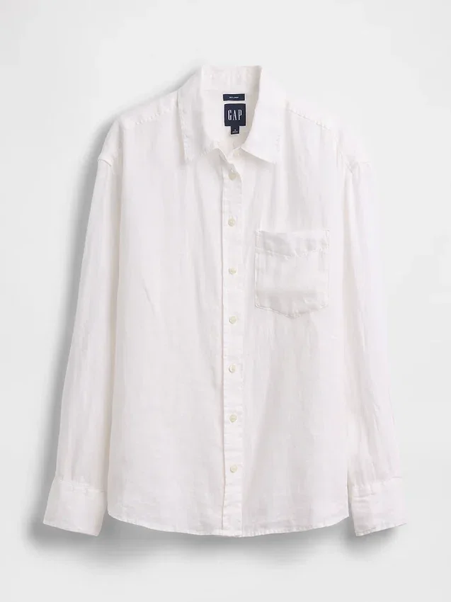 Oversized skjorte i 100 % lin