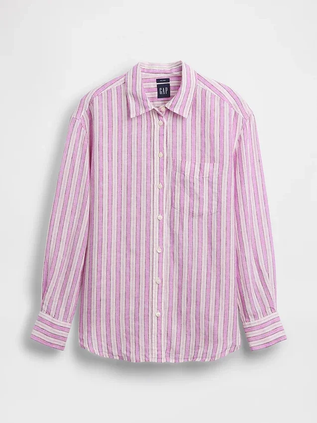 Oversized skjorte i 100 % lin