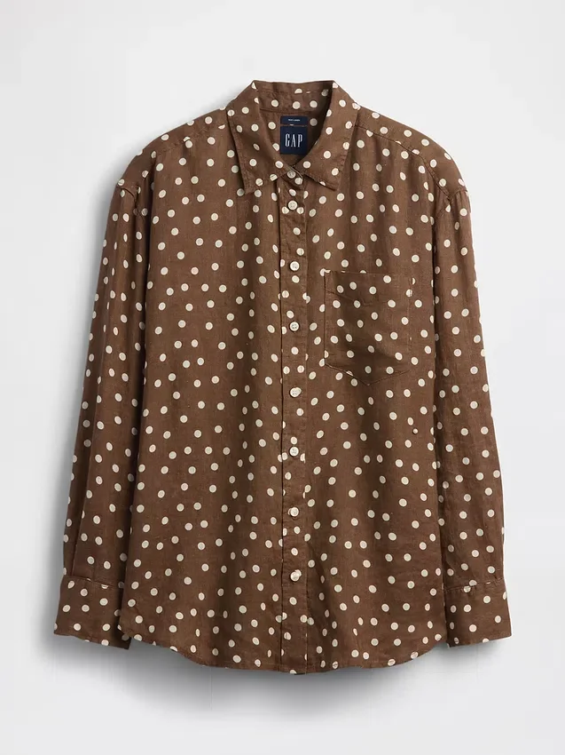 Oversized skjorte i 100 % lin