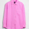 Oversized skjorte i 100 % lin