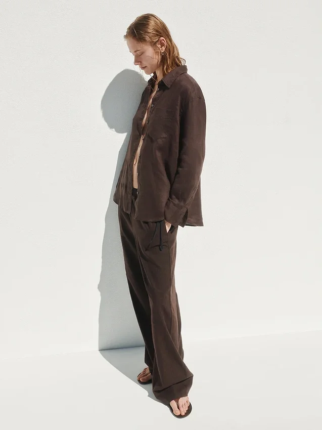 Oversized skjorte i 100 % lin