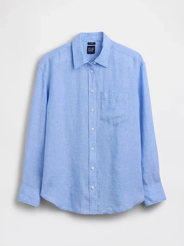 Oversized skjorte i 100 % lin
