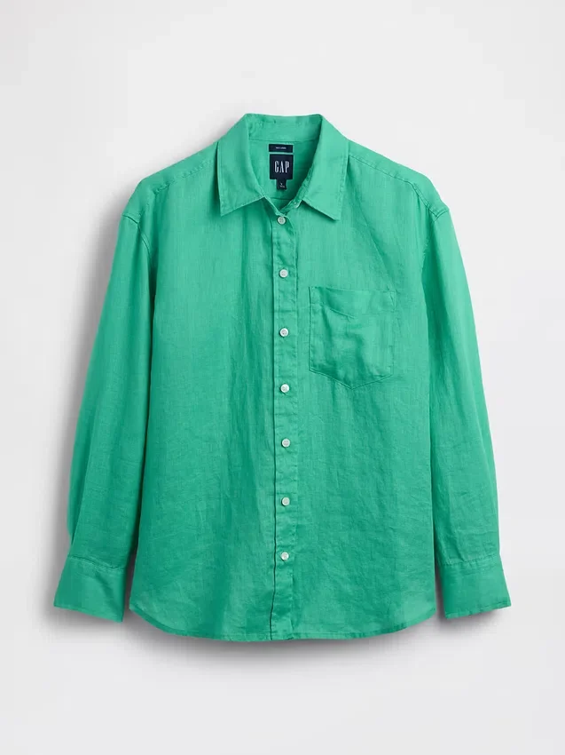 Oversized skjorte i 100 % lin