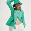 Oversized skjorte i 100 % lin