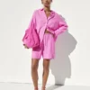 Oversized skjorte i 100 % lin