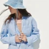 Oversized skjorte i 100 % lin