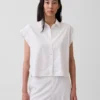 Oversized skjorte i linblanding