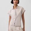 Oversized skjorte i linblanding