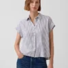 Oversized skjorte i linblanding