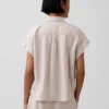 Oversized skjorte i linblanding