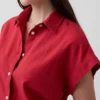 Oversized skjorte i linblanding