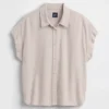 Oversized skjorte i linblanding