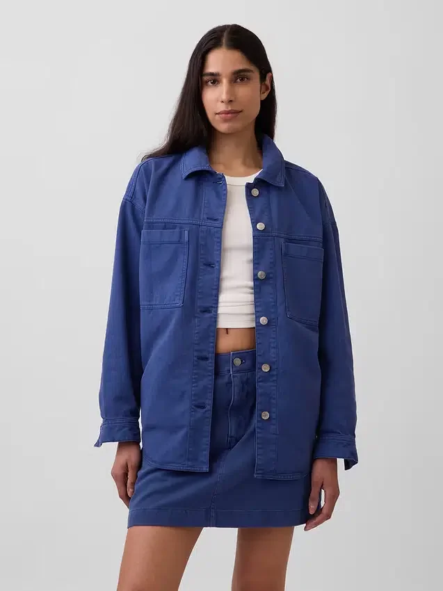Oversized skjortejakke
