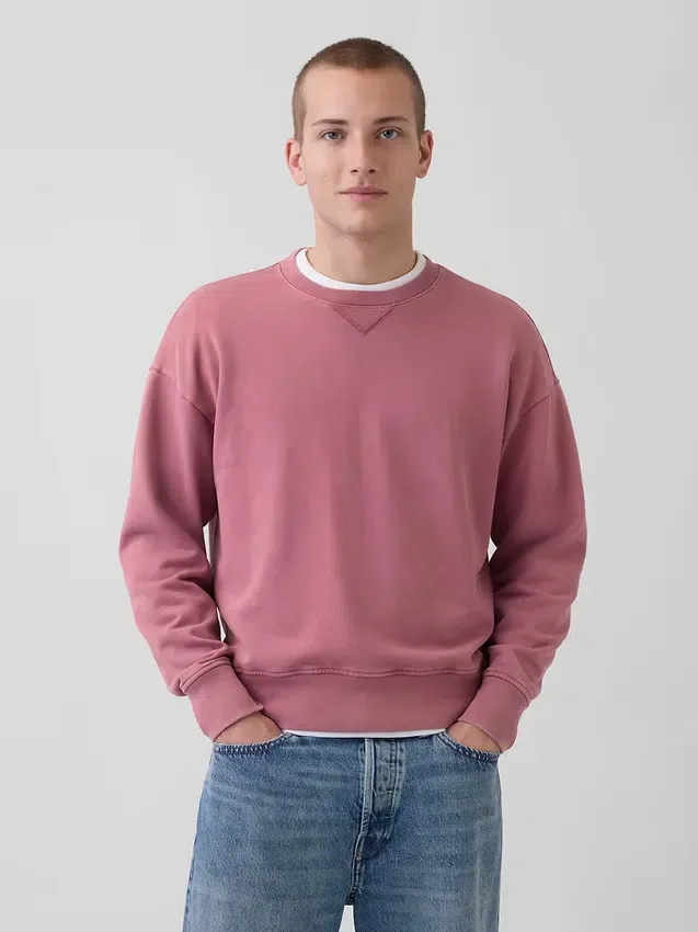 Oversized sweatshirt i tykk fransk frotté for voksne