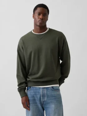 Oversized sweatshirt i tykk fransk frotté for voksne