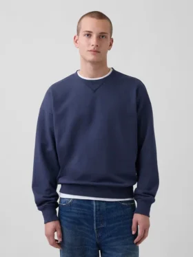 Oversized sweatshirt i tykk fransk frotté for voksne