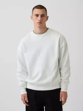Oversized sweatshirt i tykk fransk frotté for voksne