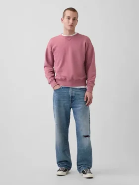 Oversized sweatshirt i tykk fransk frotté for voksne
