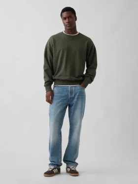 Oversized sweatshirt i tykk fransk frotté for voksne
