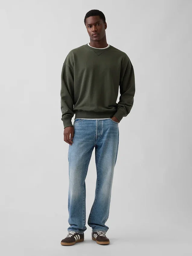 Oversized sweatshirt i tykk fransk frotté for voksne