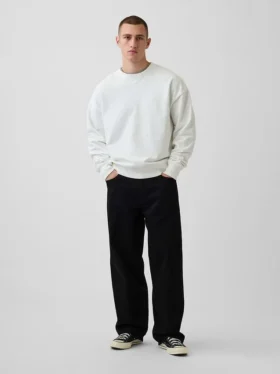 Oversized sweatshirt i tykk fransk frotté for voksne