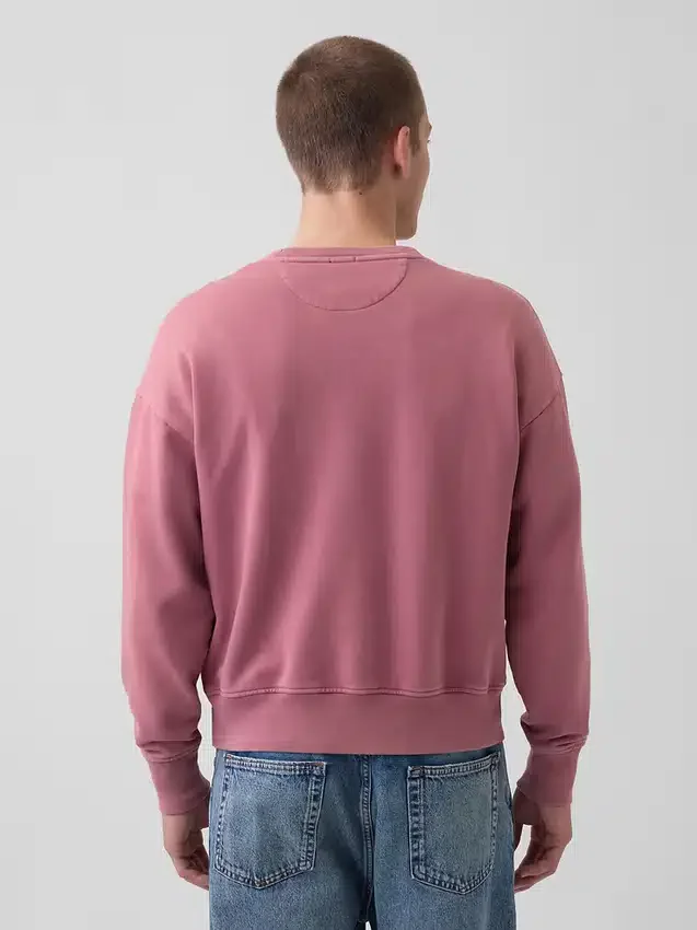 Oversized sweatshirt i tykk fransk frotté for voksne