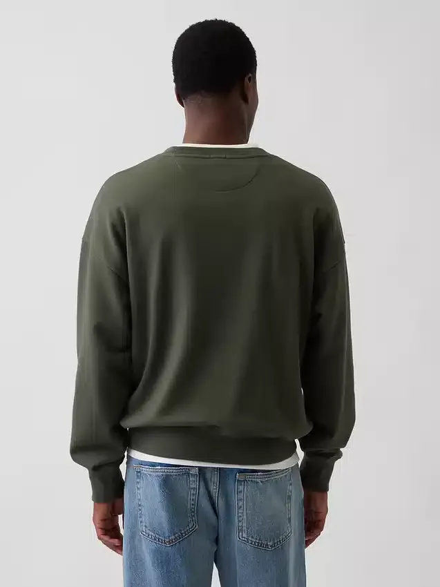 Oversized sweatshirt i tykk fransk frotté for voksne