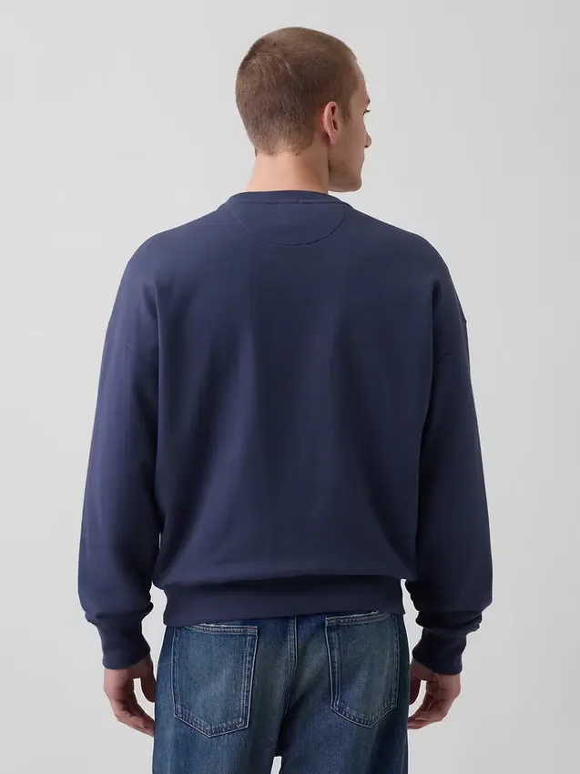 Oversized sweatshirt i tykk fransk frotté for voksne