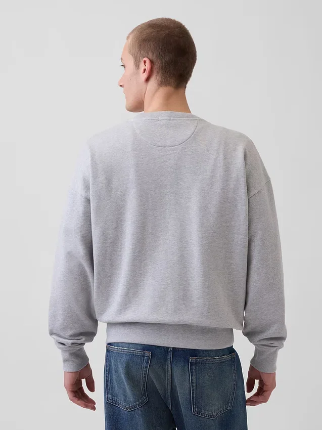 Oversized sweatshirt i tykk fransk frotté for voksne