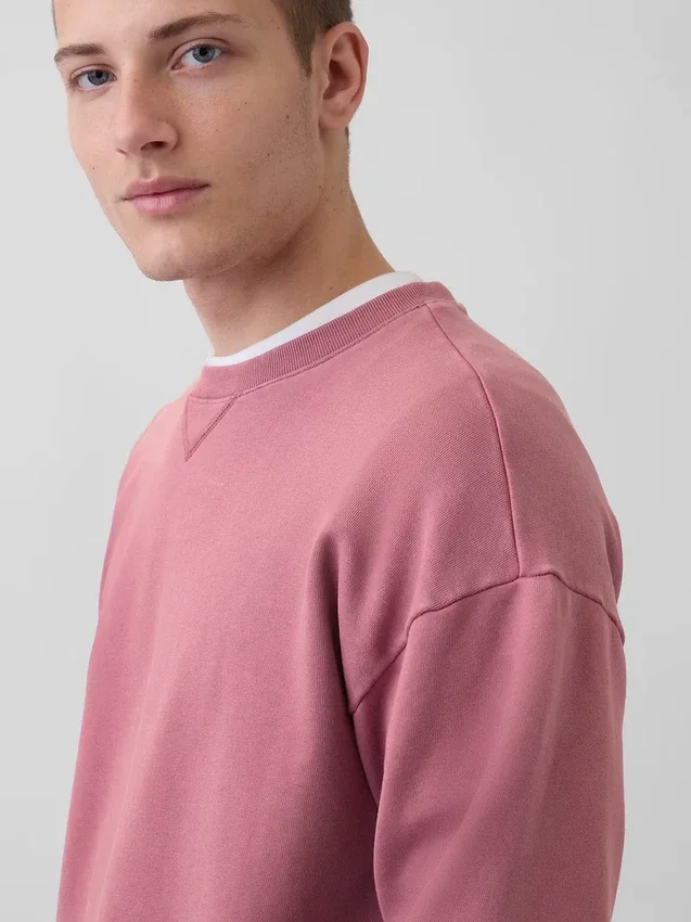 Oversized sweatshirt i tykk fransk frotté for voksne