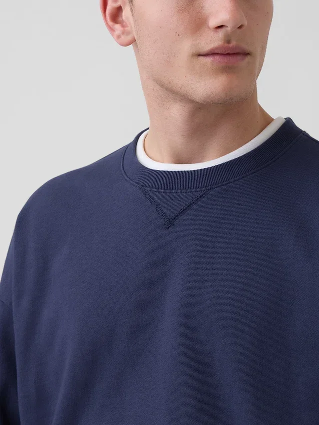 Oversized sweatshirt i tykk fransk frotté for voksne