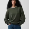 Oversized sweatshirt i tykk fransk frotté for voksne