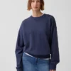 Oversized sweatshirt i tykk fransk frotté for voksne
