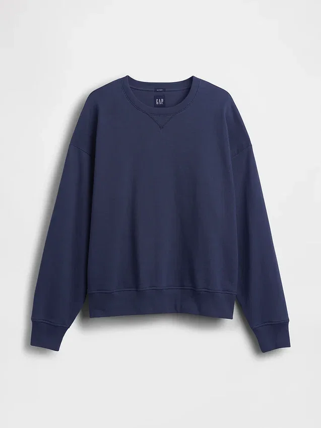 Oversized sweatshirt i tykk fransk frotté for voksne